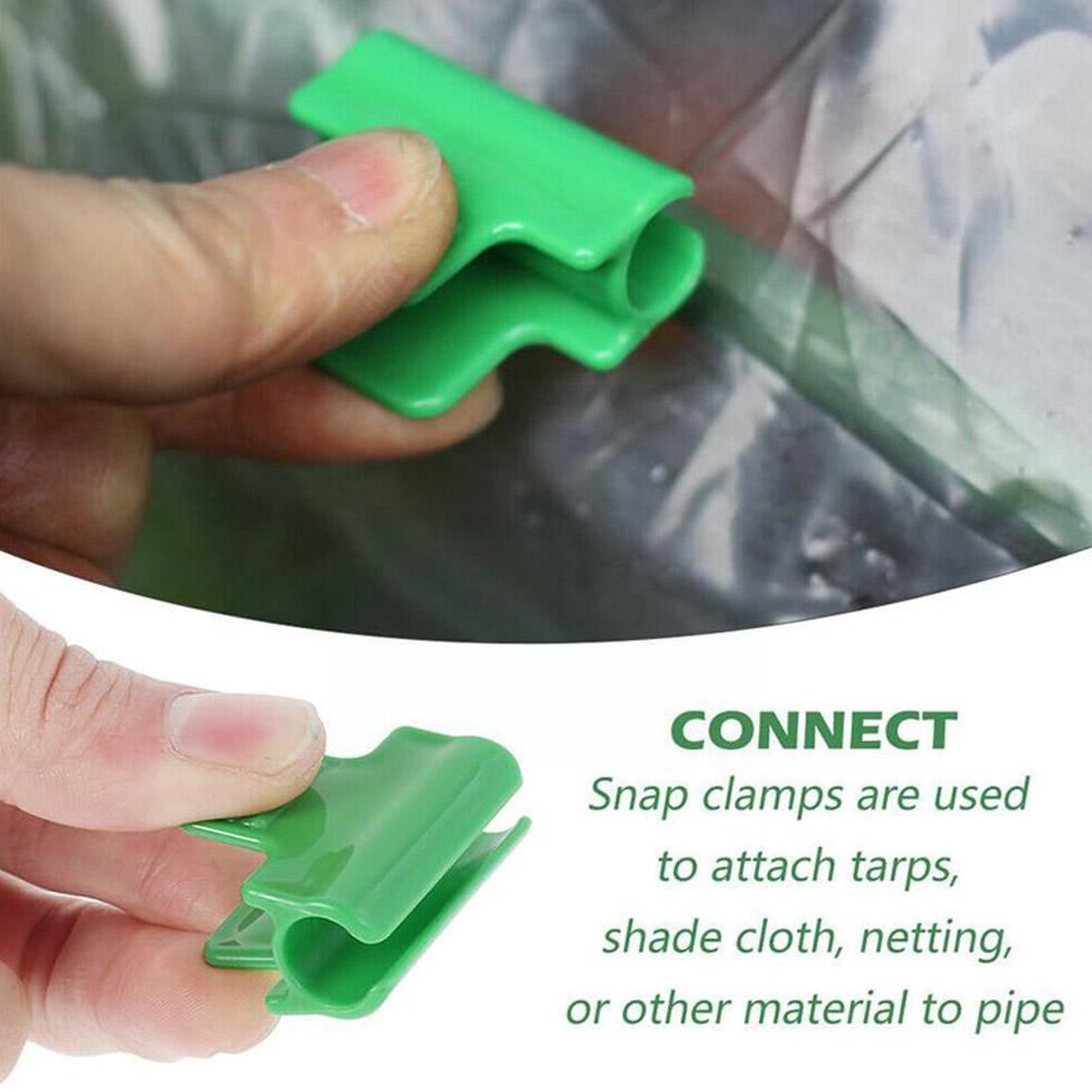 24/30pcs 11mm/16mm Pipe Clamps Greenhouse Clamp Clips Plant Stakes Snap Clamps Plastic Pipe Clamps For Garden Film Buckle C S3C6