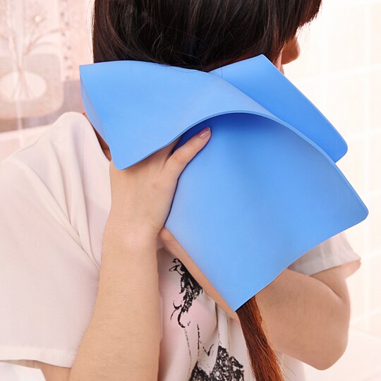 2 stuks/partij Kunstmatige lederen Haarverzorging handdoek dilicate touch super schoon en absorberend 30 cm x 20 cm A04-LP-2PC