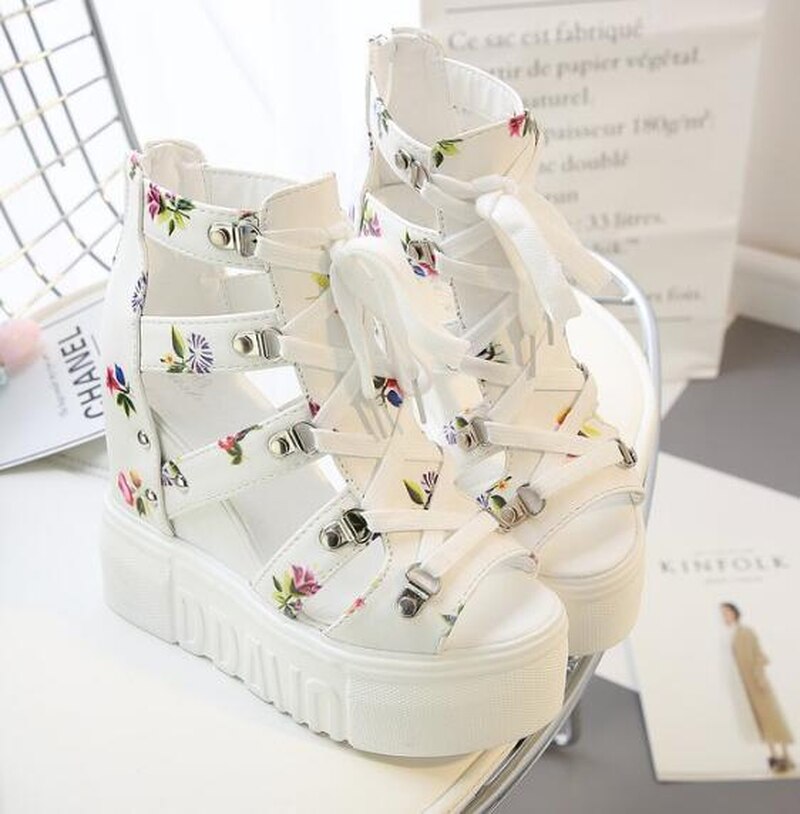 2020 schoenen dames sandalen zomer plateau sandalen wedges rits dikke bodem casual dames schoenen hoge hakken sandalen