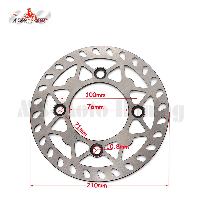 180mm190mm 200mm 210mm 220mm plaque de disque de frein à disque avant pour moto KAYO esb 110cc 125cc 140cc 160cc vélo de saleté de poche: 210mm