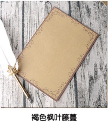 8sheets/ Set Kraft Letter Pad Paper Set Romantic European Retro Lace Totem Zakka Love for Writing Drawing Sketch Stationery: C