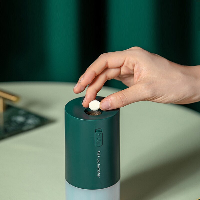 Draadloze Aroma Aromatherapie Diffuser Mini Usb Luchtbevochtiger Aroma Diffuser 300Ml Oplaadbare Met Led Nachtlampje