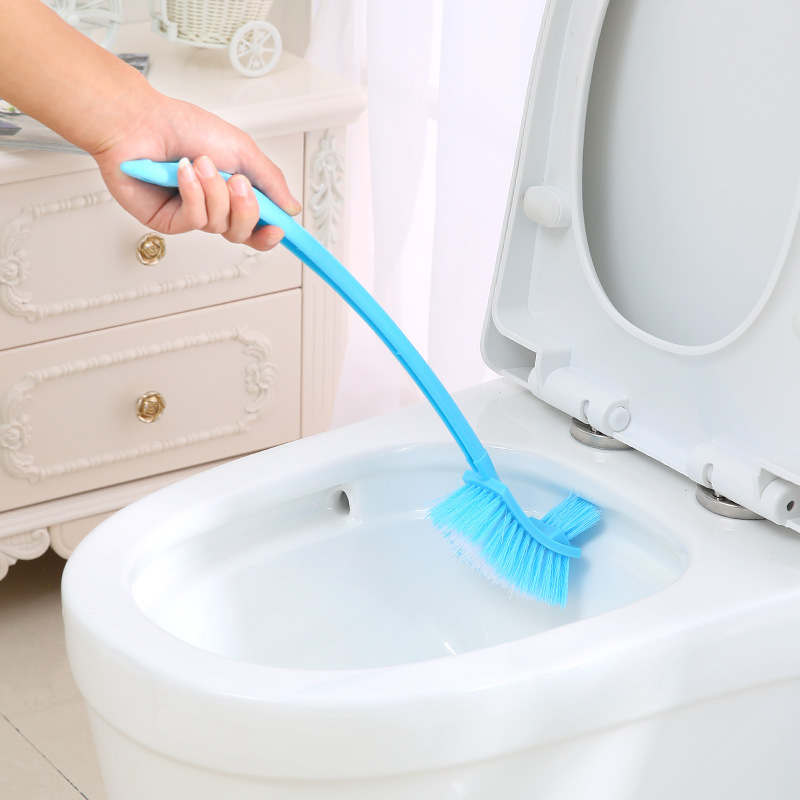Lovely Cherry Shape Lavatory Brush Toilet Brush &amp; Holder Set Red Toilet brush toilet holder bathroom accessories: Blue Double Side
