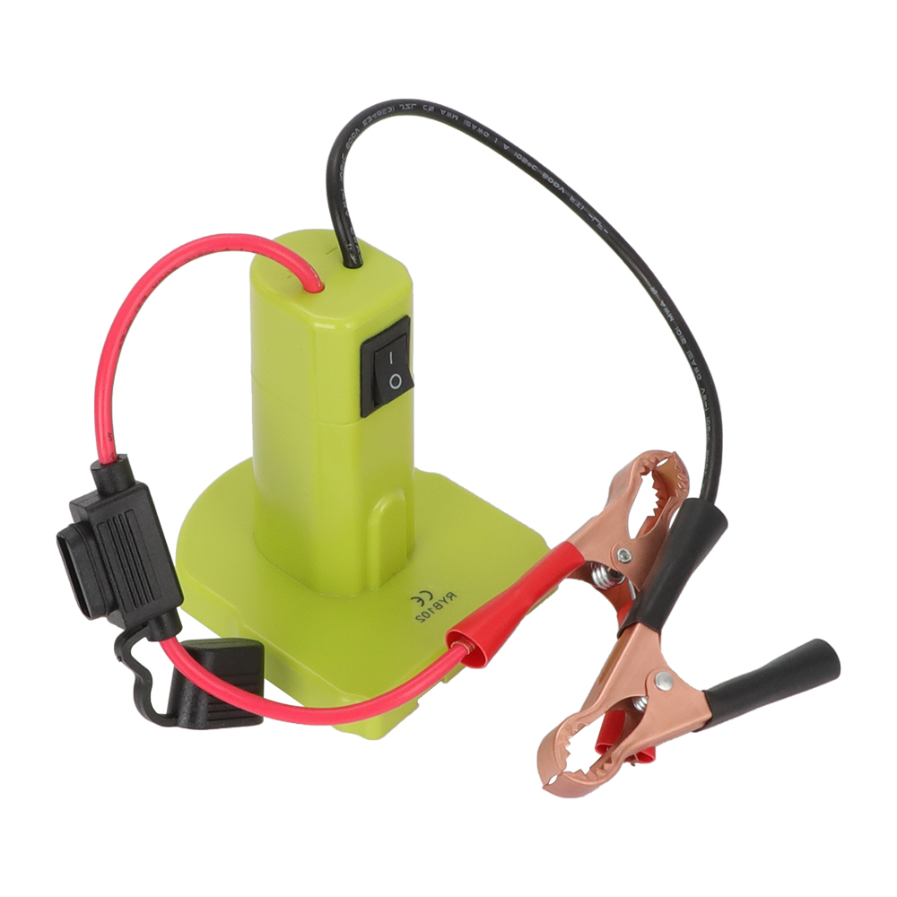Til ryobi 18v jumpstarter, perfekt til start af biler, lastbiler, traktorer, batterijumperadapter med tænd/sluk-knap