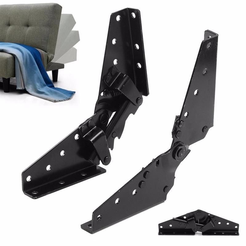 Bisagra ajustable para sofá cama, mueble de acero de metal, color negro, mecanismo de ángulo de 3 posiciones