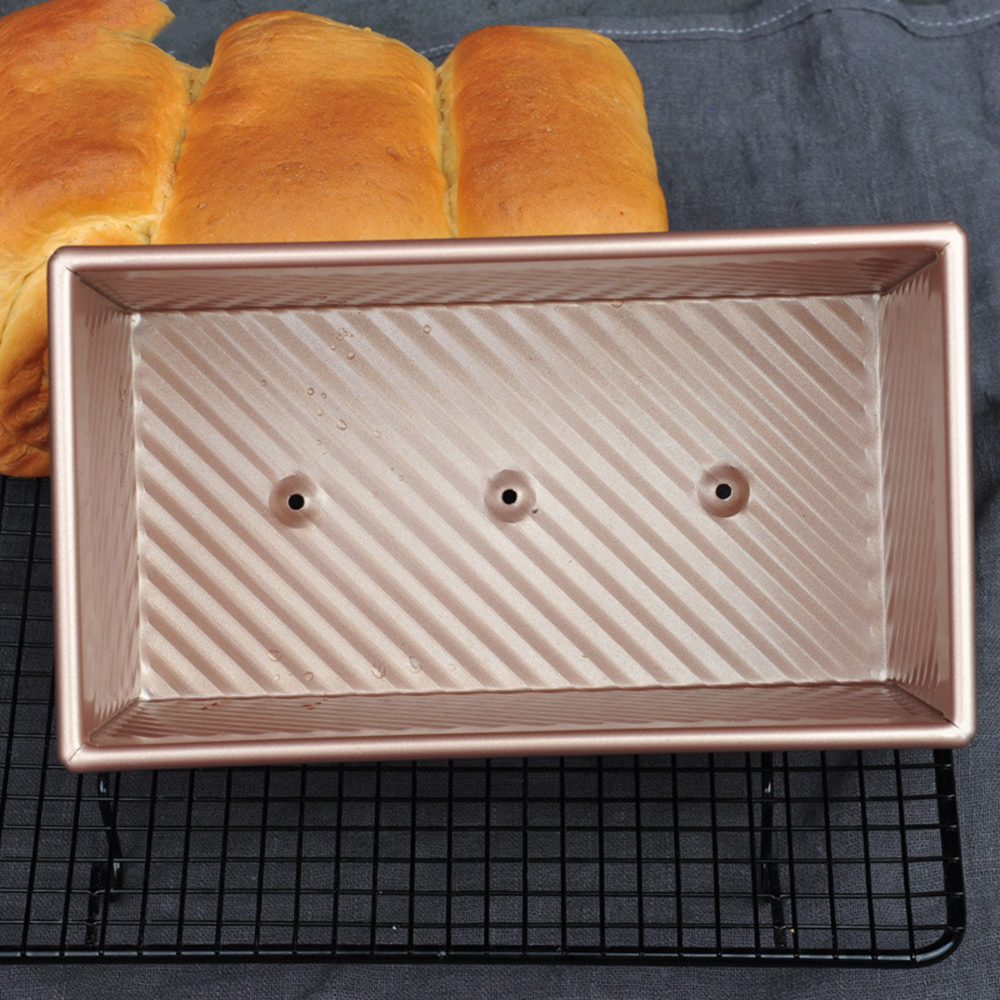 Aluminium Alloy Non Stick Waved Toast Baking Mold Practical Kitchen Cake Bakeware Loaf Pan Making Toast With Lid Easy to Clean