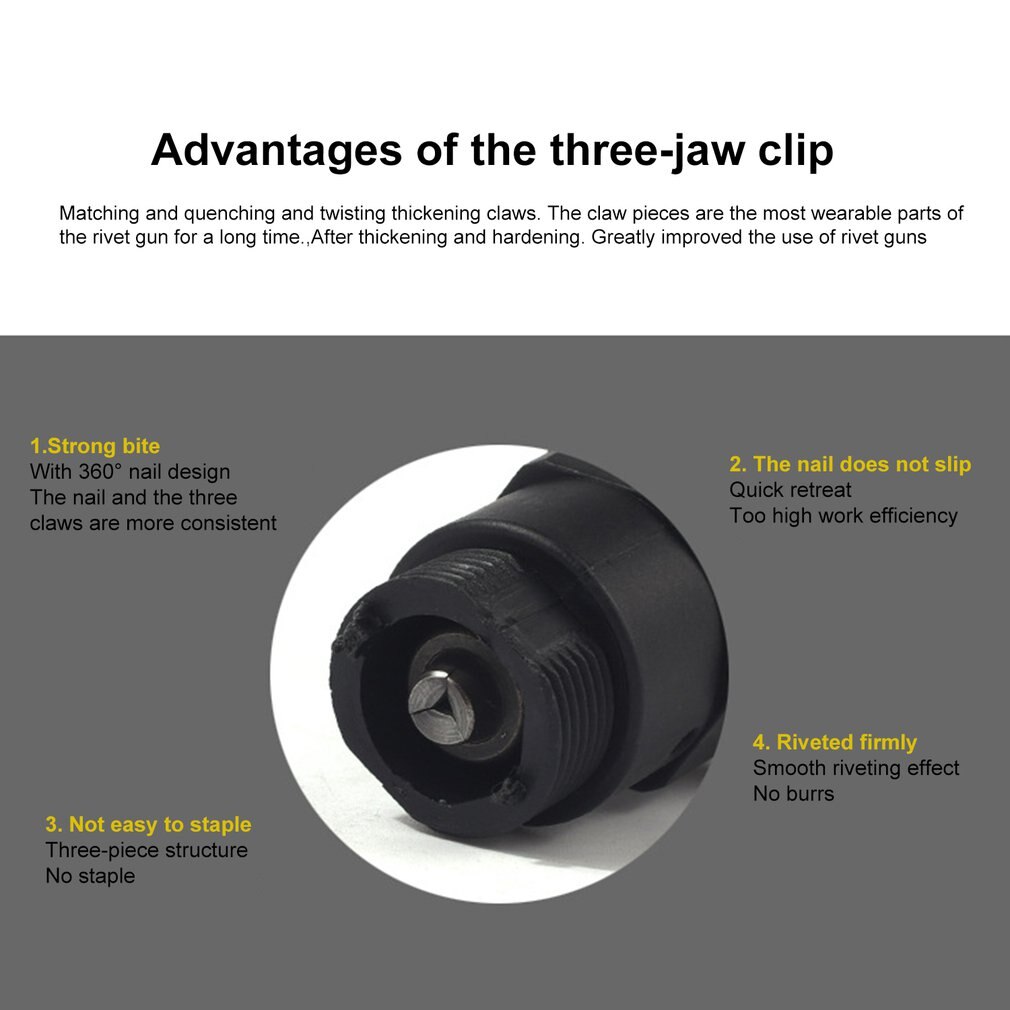 Electric Rivet Nut Gun Riveting Tool Insert Nut Tool Riveting Drill Adapter 2.4mm-4.8mm Cordless Riveting Drill Adaptor