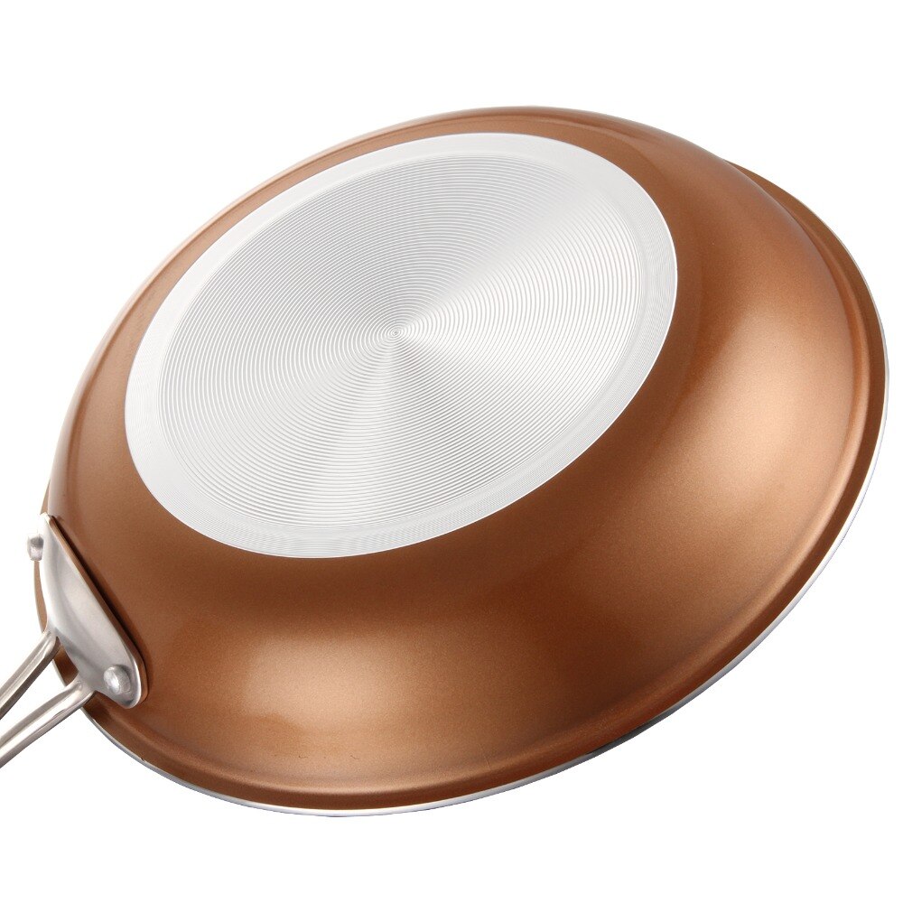 Non-stick Copper Frying Pan with Ceramic Coating and Induction cooking,Oven &amp; Dishwasher safe 22/24/26/28cm Choose
