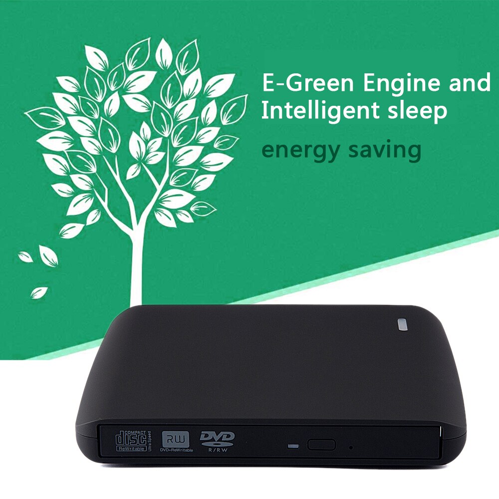 External 8X USB 2.0 Portable DVD-RW/CD-RW Burner Writer Rewriter Optical Disc Drive CD DVD ROM Player for Laptop PC Desktop