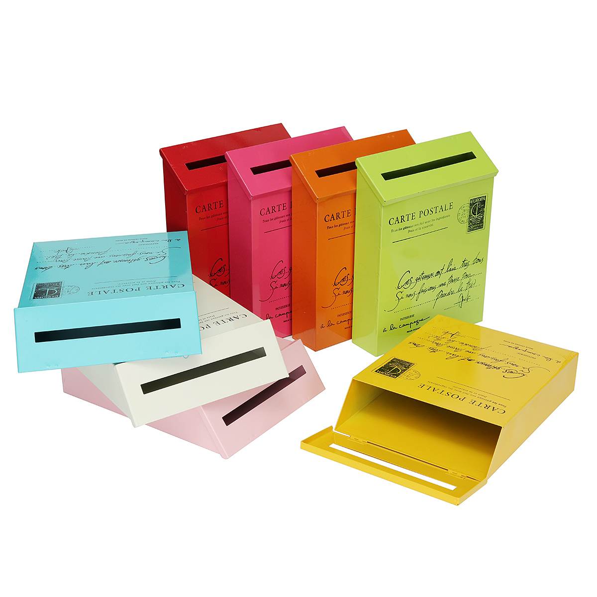 Retro American Pastoral Wall Mounted Mailbox Bucket Newspaper Boxes Mail Box Metal Letter Post Mailbox Garden Decoration