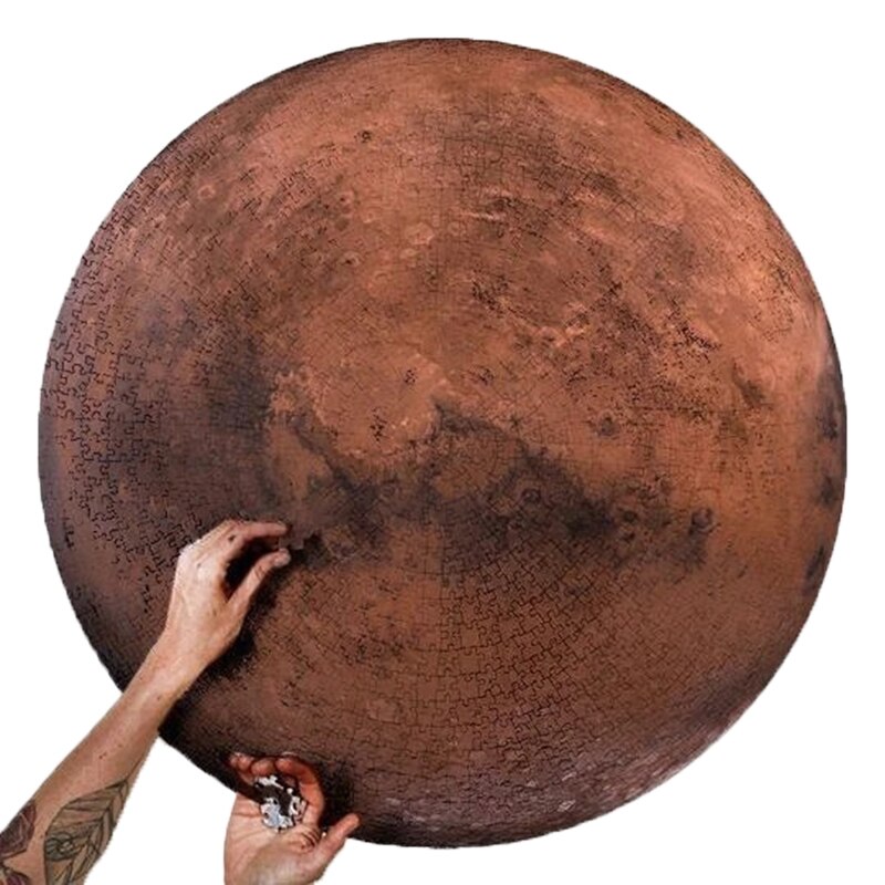 500/1000 bitar pussel färgglad regnbåge rund geometrisk fotopussel vuxenpussel barn leksaker heminredningsleksak: Mars -1000 st