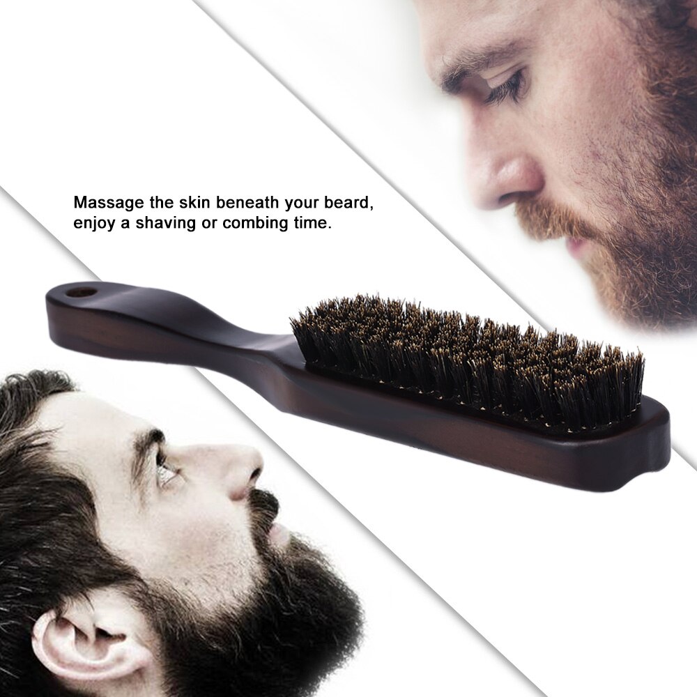 Cepillo de barba Facial para hombre, peine de bigote de madera, cepillo de afeitar para hombres, cepillo de pelo Facial multifuncional
