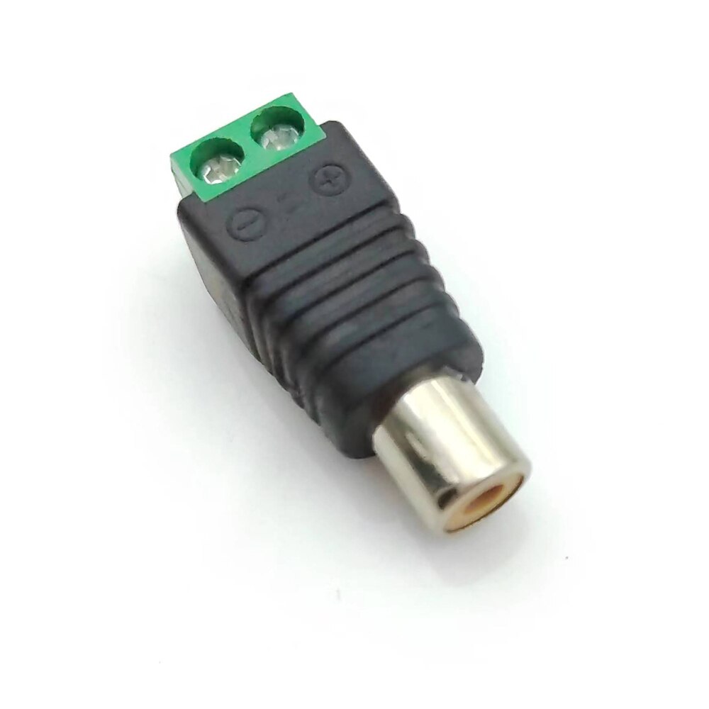 Adaptateur de bornier RCA mâle et RCA femelle, 2 pièces, Terminal AV, Audio vidéo, caméra de vidéosurveillance, connecteur de câble de haut-parleur: female