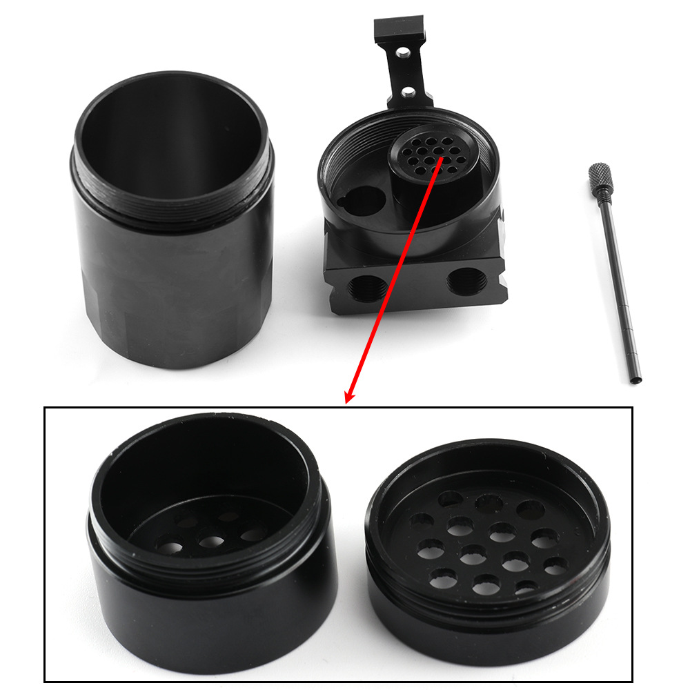 Oil Catch Reservoir Breather Can Tank Filter Kit With Drain Valve Aluminum Fuel Tank Can Oil Tank Catch