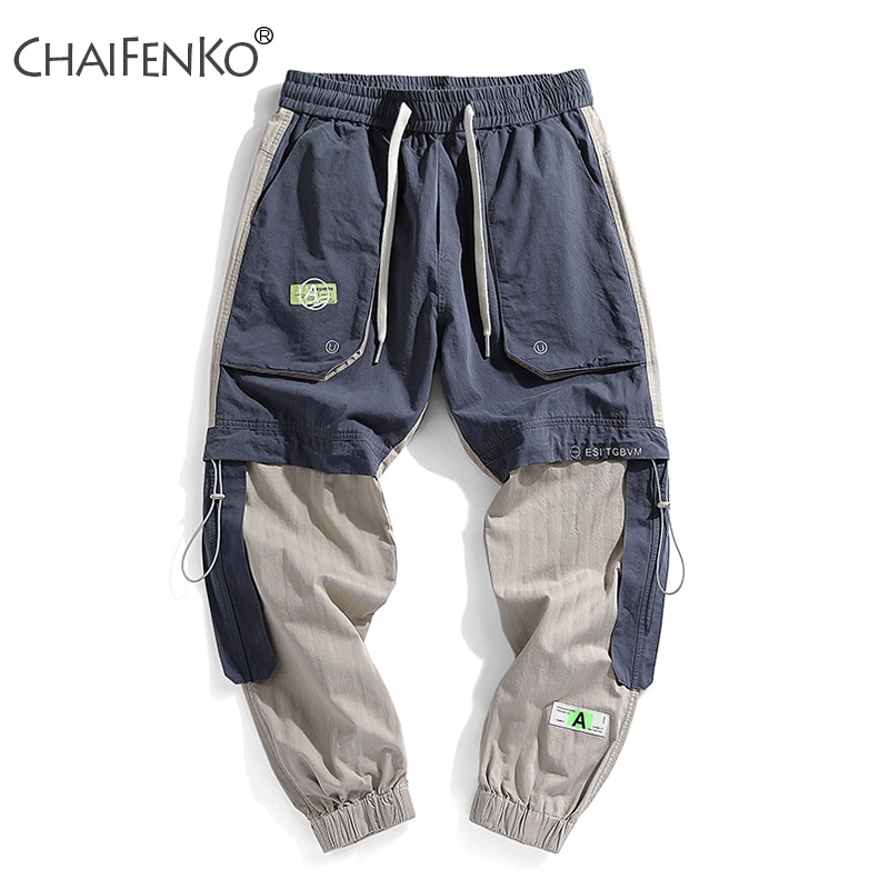 Chaifenko hip hop streetwear beam foot cargo bukser jogger fritid sport bukser herre lomme herre bukser