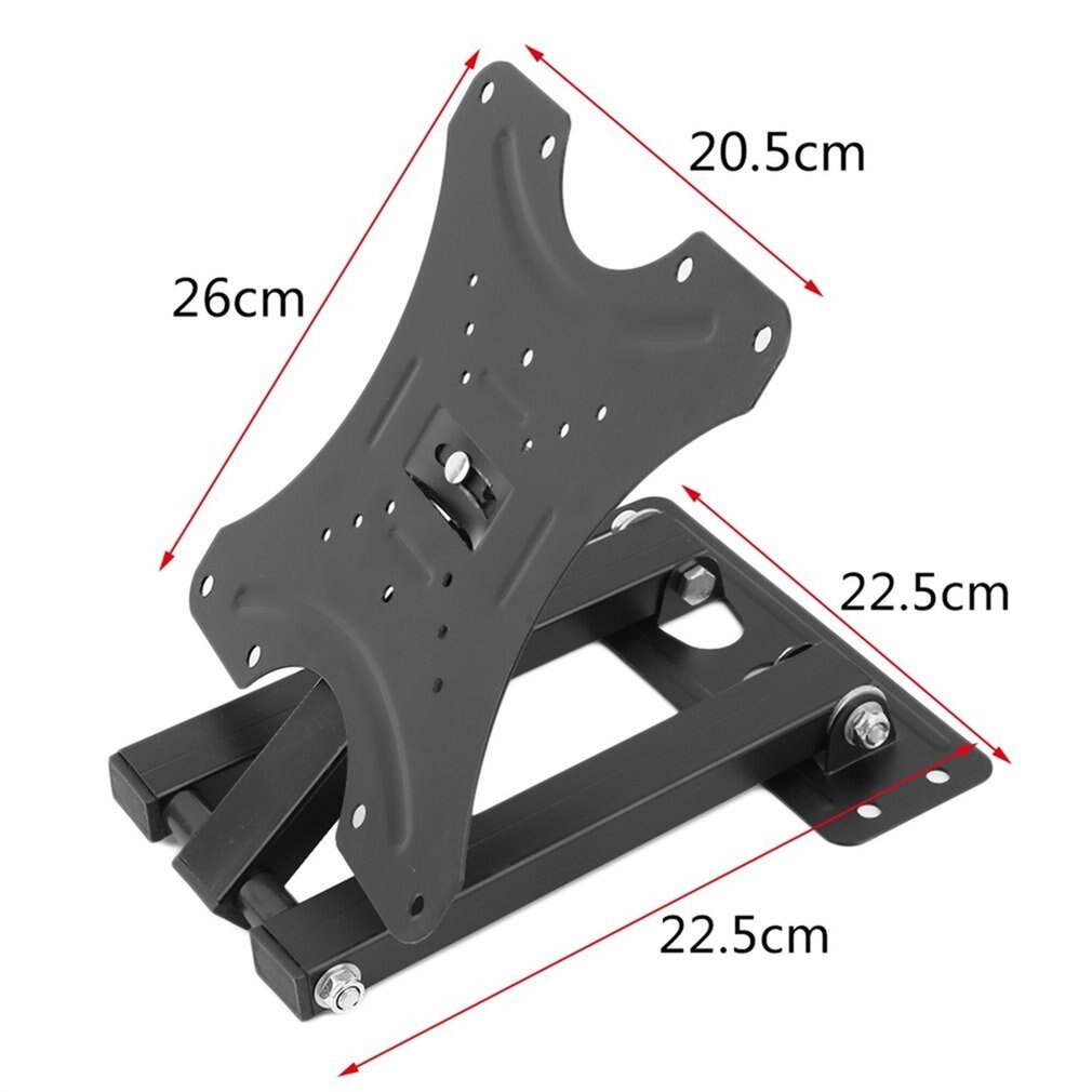 Universal Home Televison TV Wall Mount Metal Bracket Durable Rotate Telescopic TV Wall Mount For 14-42 Inch TV Set Black