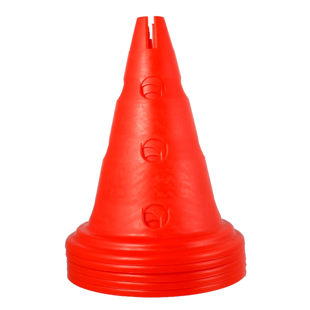 5 x Traffic Marker Hole Cones Hockey Football Rugby Sports Training Tool Red