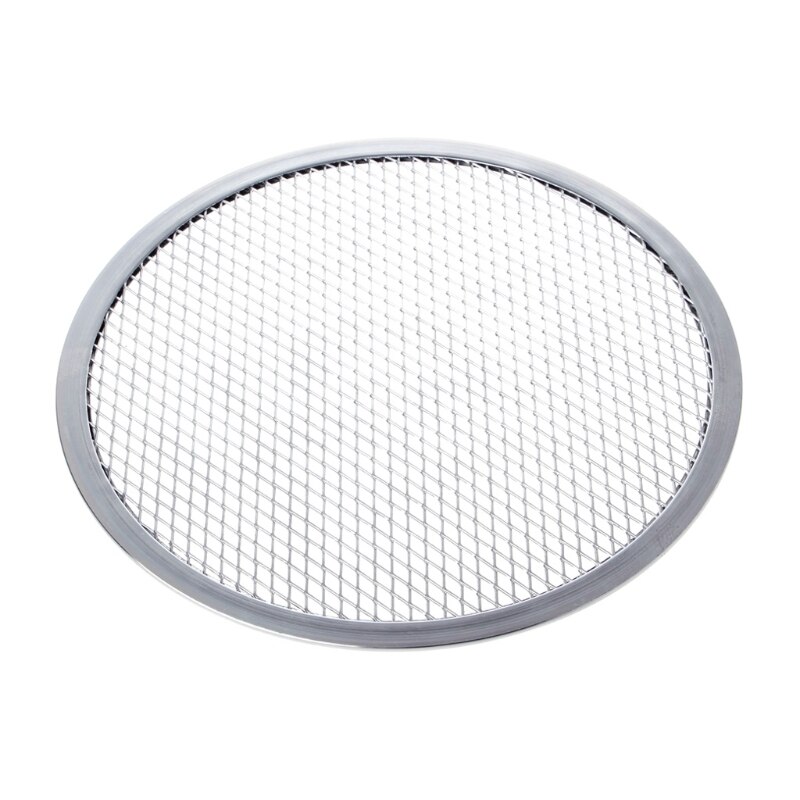 Parrilla de malla de aluminio para Pizza, bandeja de horno redonda, herramientas de cocina, Kit de hornos, 1 Uds.