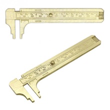80 /100 /120Mm Meetinstrument Millimeter Inch Dubbele Schaal Schuifmaat Heerser Messing Koper Heerser