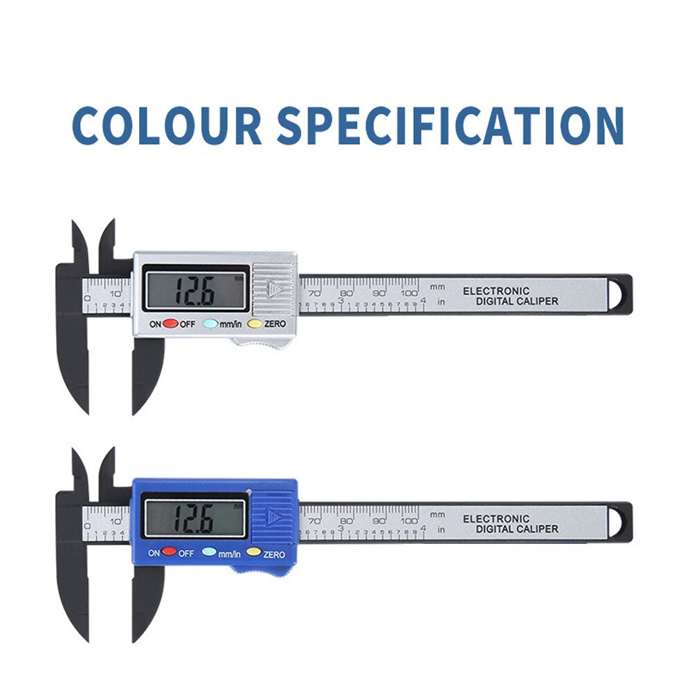 80/100Mm Lcd Digitale Elektronische Carbon Fiber Schuifmaat Gauge Micrometer Lcd Digitale Elektronische Koolstofvezel Remklauw