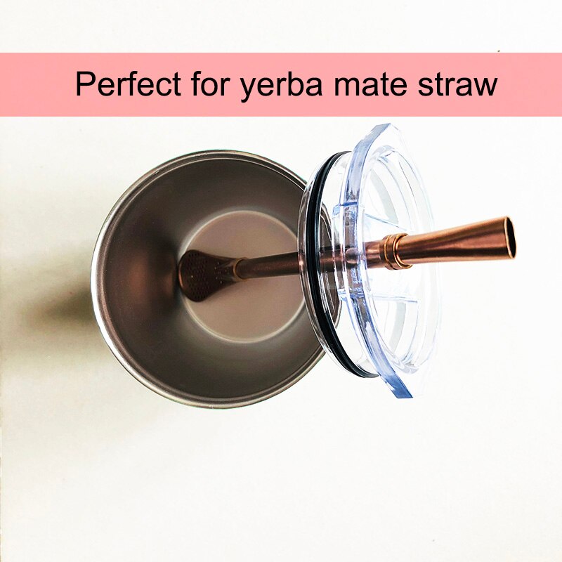8oz- delige roestvrijstalen koffiemok met dubbele wand, vacuüm geïsoleerde theekop met deksel, reisbeker voor yerba mate kalebas