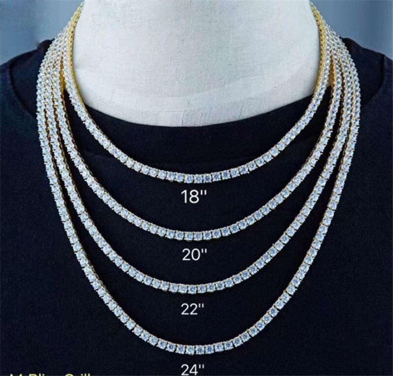 Hip Hop Kristall Schmuck Männer Chunky Halskette Iced Cubic Zirkon Miami Cuban Link Kette Halskette Schmuck