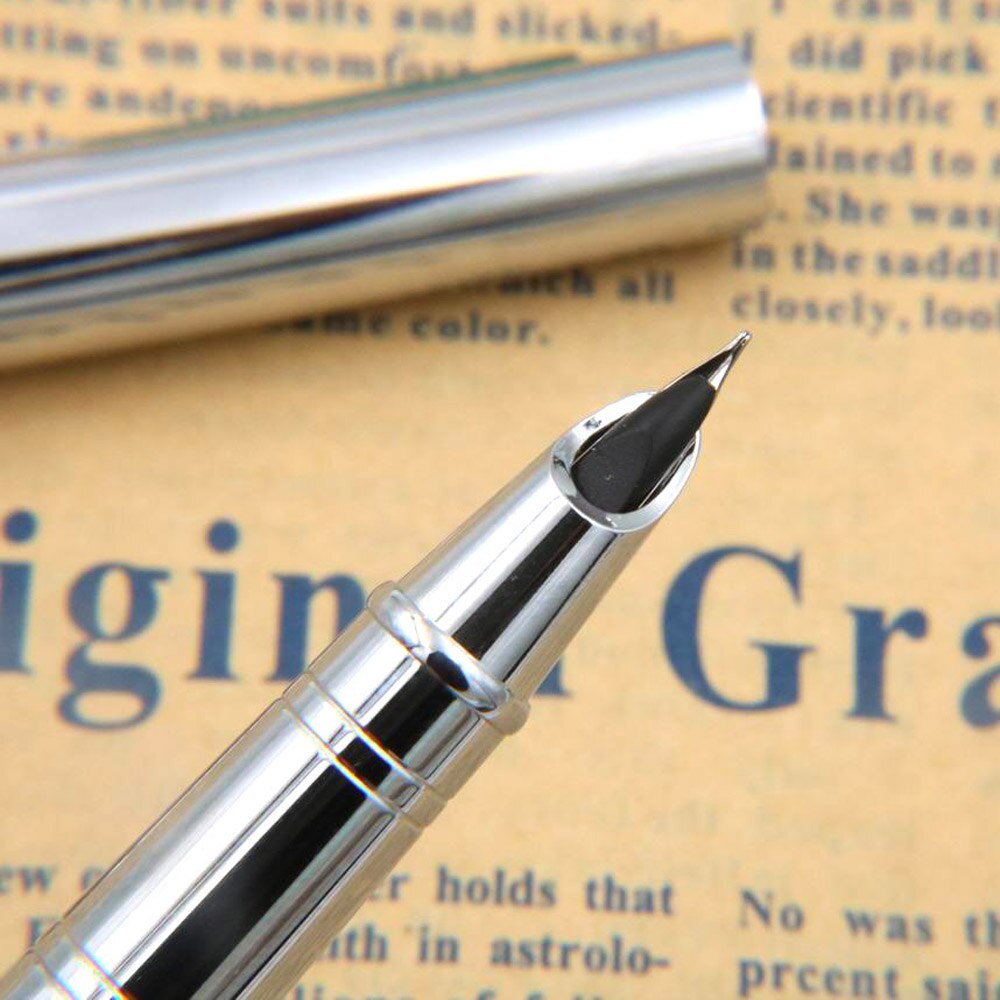 jinhao Silver 126 All steel pen piece Accounting student set Fountain Pen