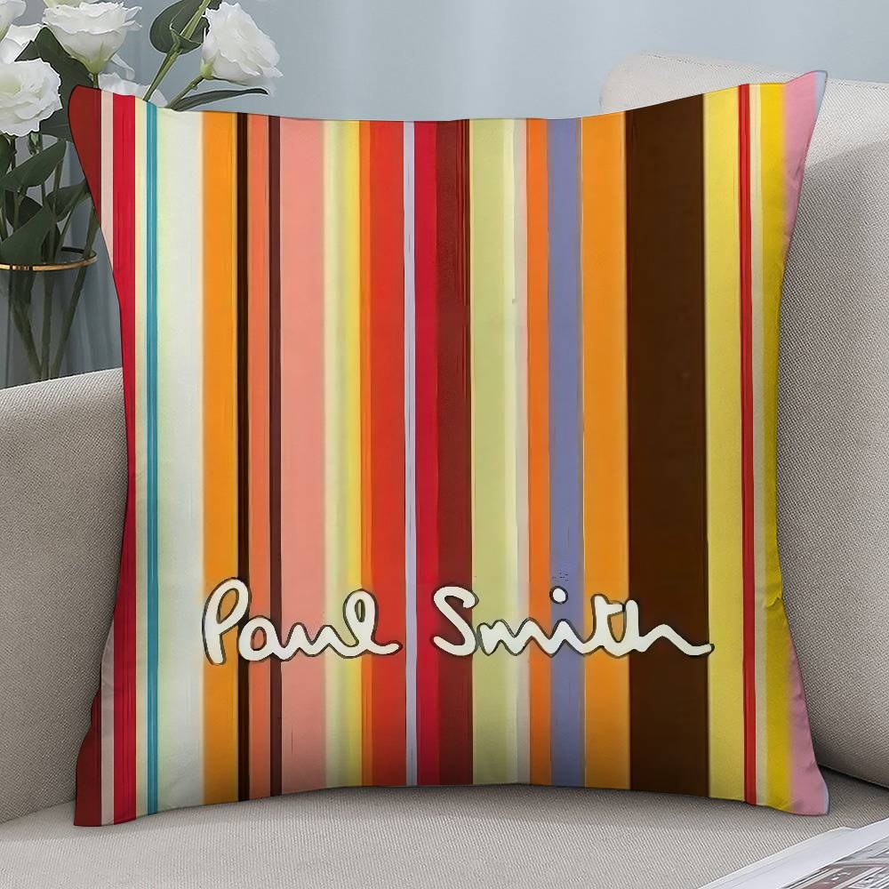 Art P-PaulS-s S-SmithS Pillow Case Short plush Double-sided Print Square Throw Pillow Covers Sofa Home Cushion Decor: 450mm*450mm / Blue