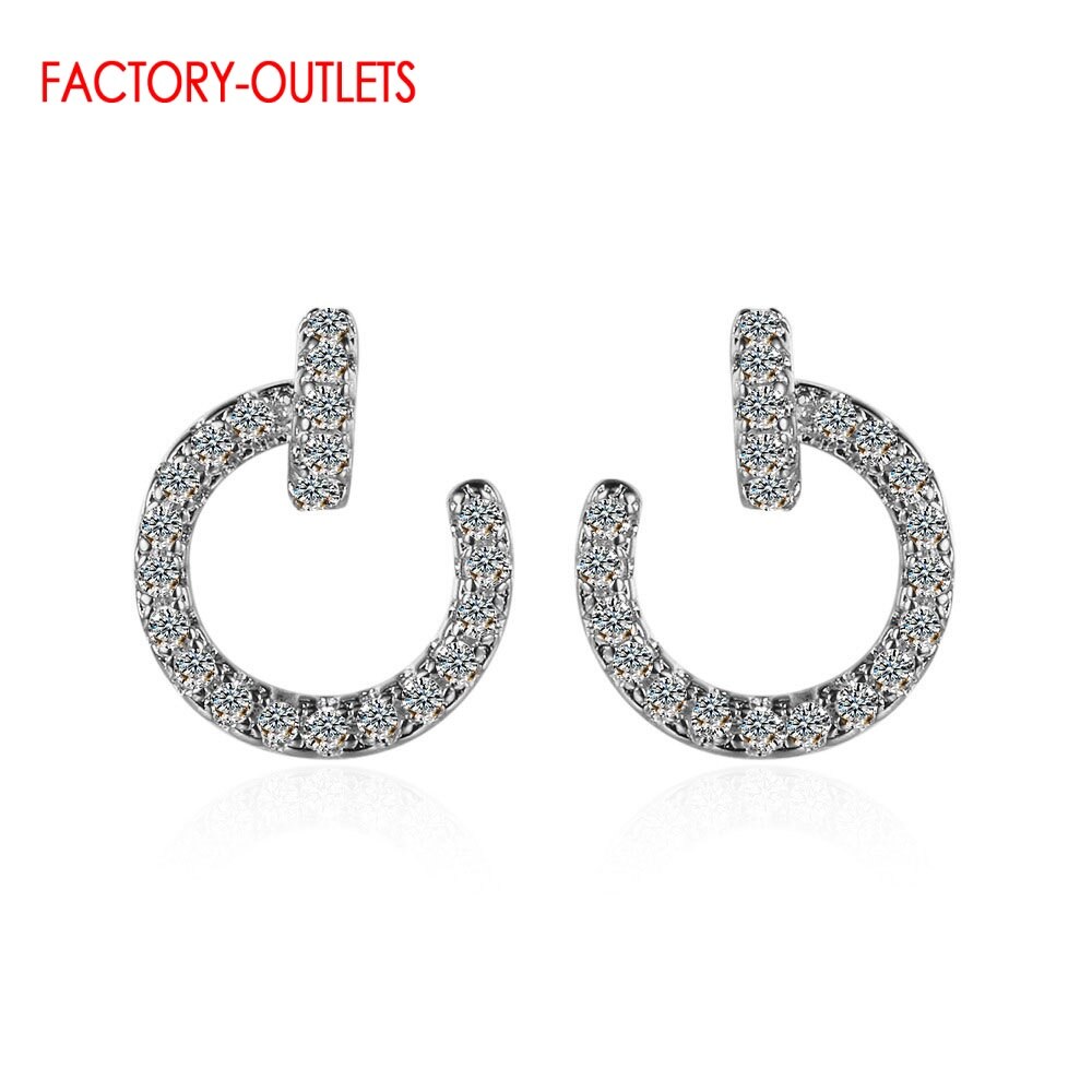 Neueste Modell Authentische 925 Sterling Silber Zucht Ohrringe Für Frauen Hochzeit brillant Kristall Ohrringe Sterling Silber Schmuck: Weiß Gold