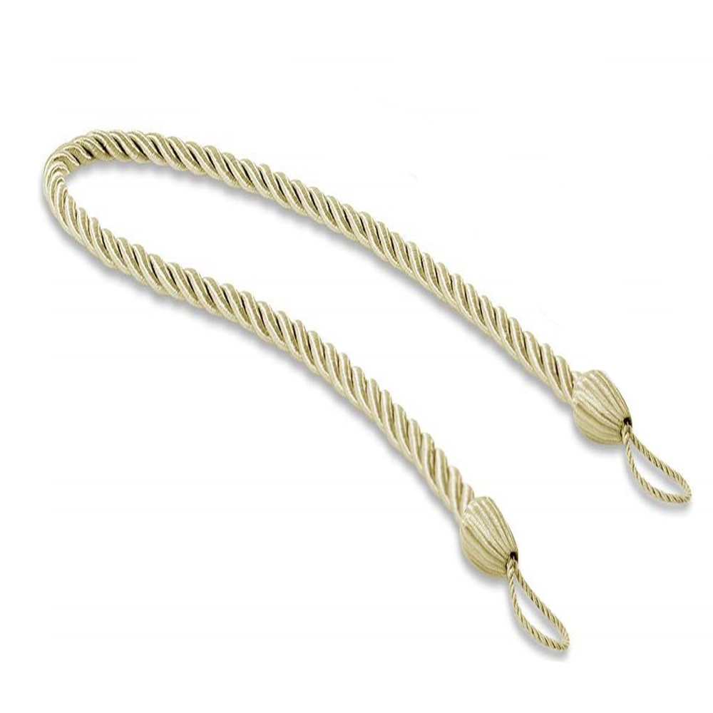NICETOWN 1pc Curtains Buckles Tie Rope Solid Color Tieback Holder Clips Rope Home Decor Curtain Decorative Accessories: Gold
