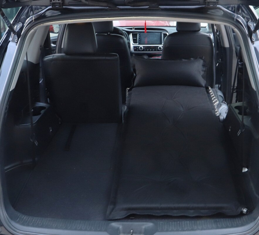 Adult Travel Bed Automatic Car Mattress SUV Foldable Rear Seat Sleeping Pad Folding Trunk Inflatable Multi-Function Camping Mat: Black luxury 5CM