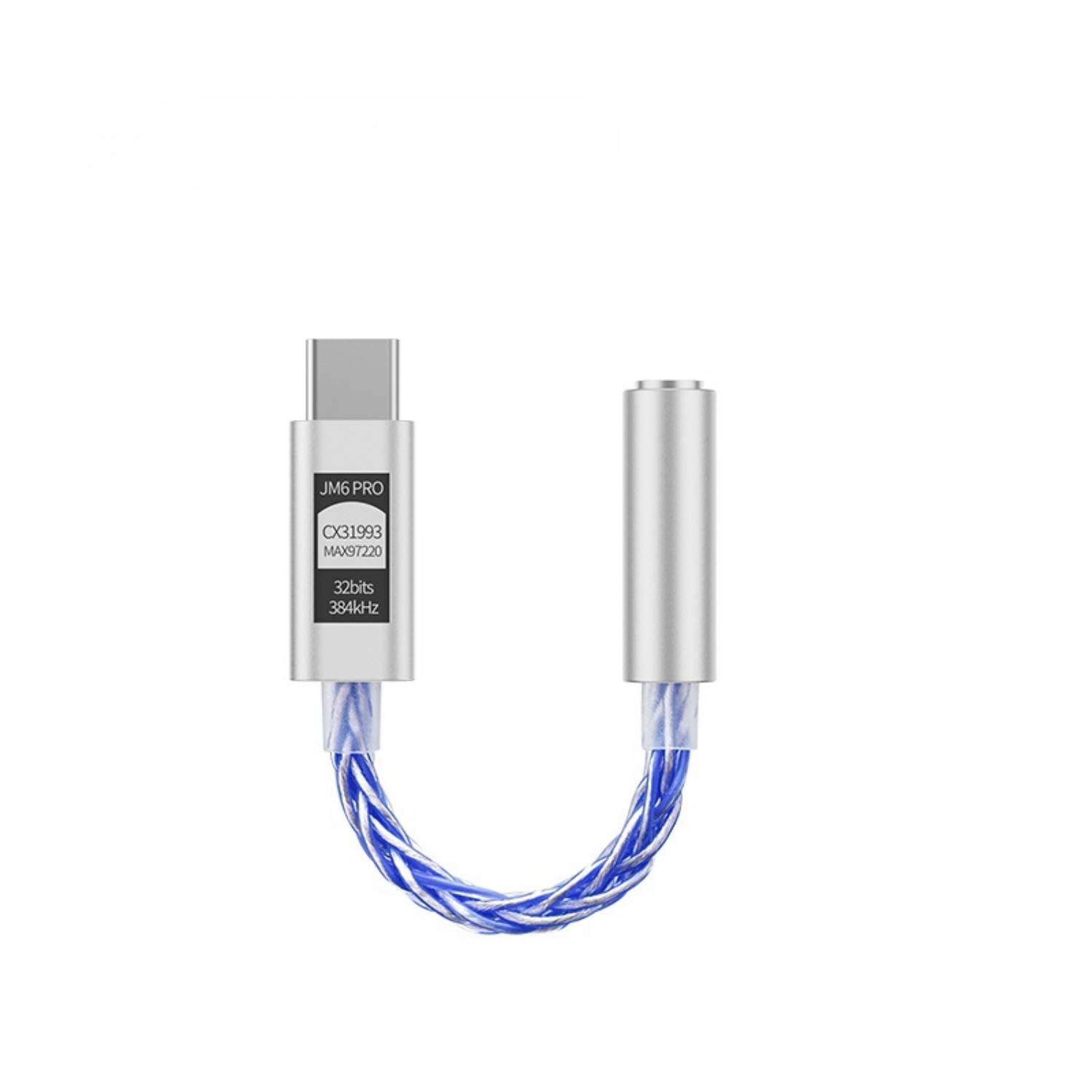 JCALLY-Radiateur audio numérique portable, JM6 Pro, Type-C à 3.5mm, Adaptateur pour casque mobile, Radiateur HiFi, Convient pour les touristes, CX31993, Prévention 97220: WHITE
