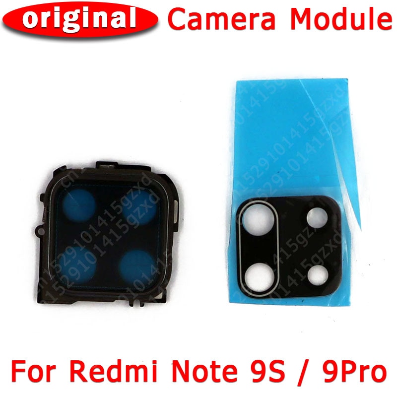 Originale per Xiaomi Redmi note 9 pro note 9s note9 vetro protettivo per obiettivo della fotocamera posteriore con supporto e adesivo