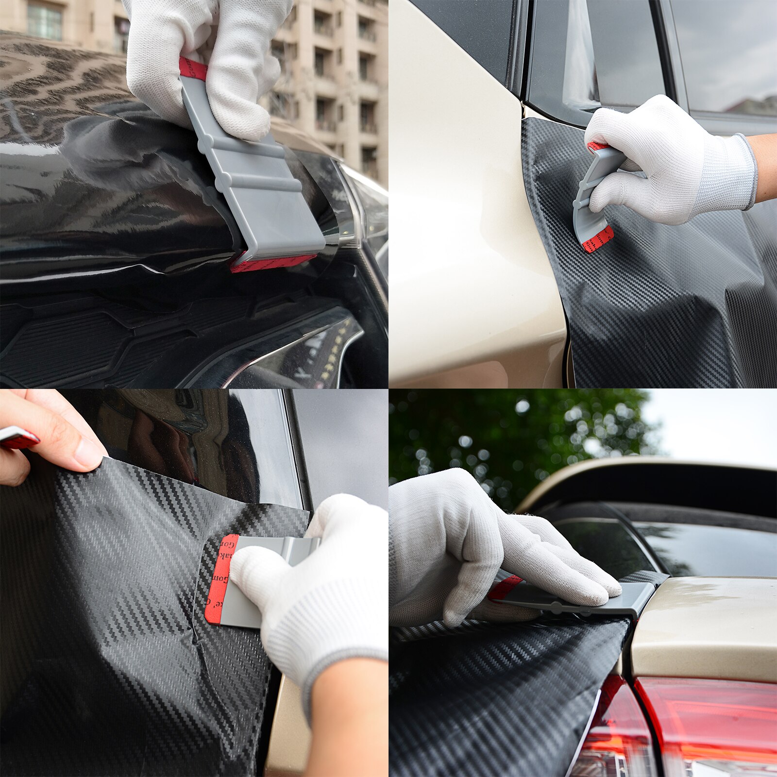 EHDIS Car Window Tint Tools Kit Foil Film Adsorptive Sheet Carbon Fiber Sticker Vinyl Wrap Magnet Squeegee Scraper Tinting Tools