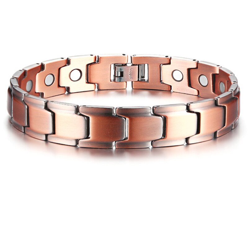 Männer Reinem Kupfer Armbinde Gesundheit Energie Germanium Magnetische Armbinde Jahrgang Hologramm Kette Verknüpfung Armbänder für Frauen Arthritis: 9