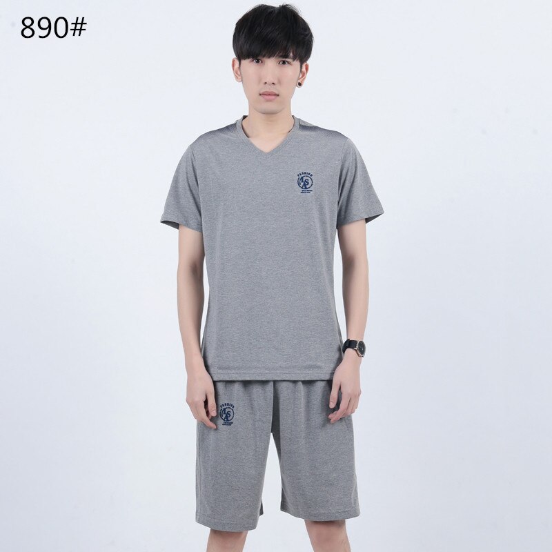 Men Cotton Homewear Pajamas Set pijama hombre verano	Summer Man Pjamas Suit Men's Sleep Shirt Home Pants Nightwear for Men