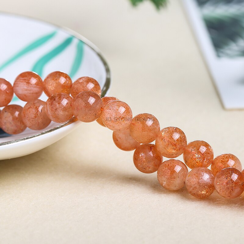 Fancy Gold Sunstone Beads Orange Moonstone 4-10mm size Loose Gemstone Accessory For Jewelry Making