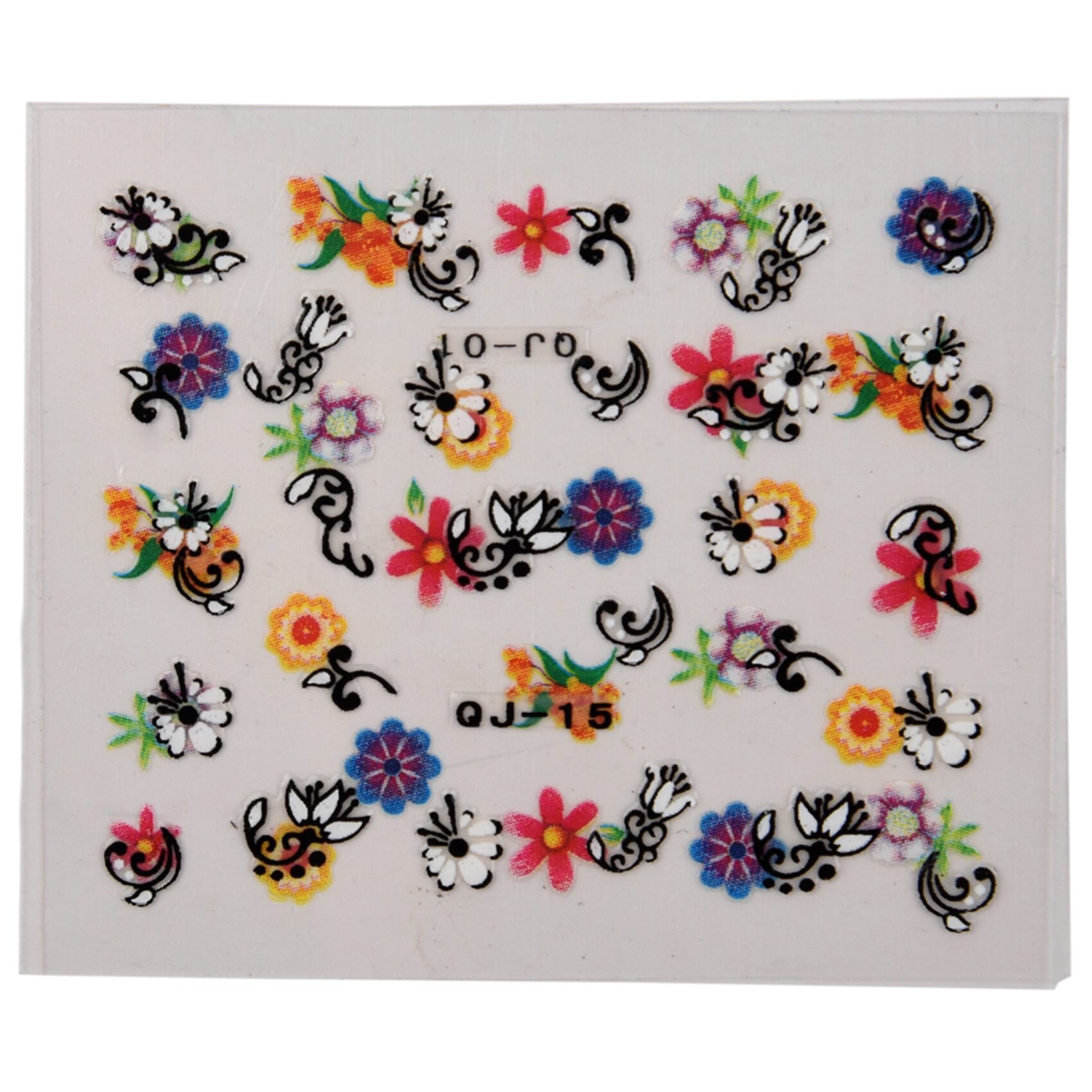 Kleine Strass Decoratie Gel Nail Manicure Tip Ronde Glitter Met 10 Vellen 3D Nail Art Bloemen Nail Stickers
