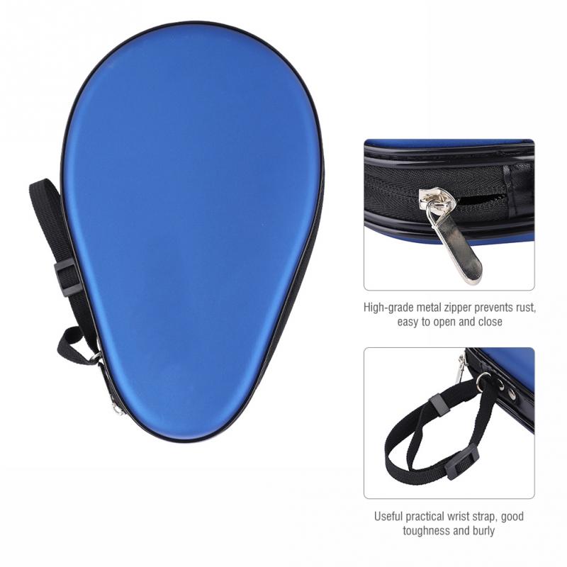 thumbnail image 2 of Waterproof Material Table Tennis Racket Hard Case Ping Pong Bat Bag Cover Hold 2 Paddles Silver Dark Blue - Dark Blue, Equipment Bags - Canada 2 of 14