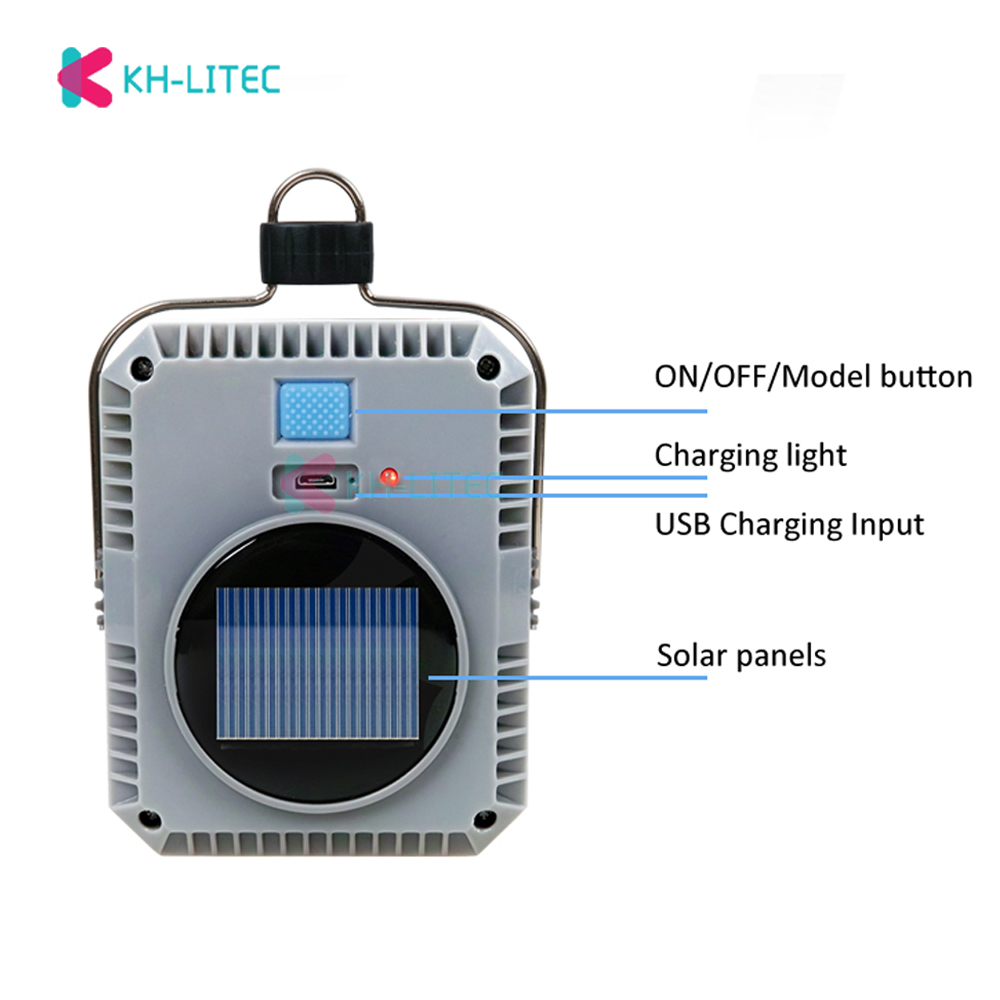 Portable Lanterns Camping Light Solar USB Charging Flashlight Camping Tent Light Outdoor Portable Hanging Lamp Solar Led Lanter