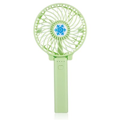 Mini ventilador de mano portátil plegable ventiladores eléctricos de refrigeración con luz LED 3 velocidades ventiladores de escritorio Personal para niños Bebé Hogar al aire libre: Verde