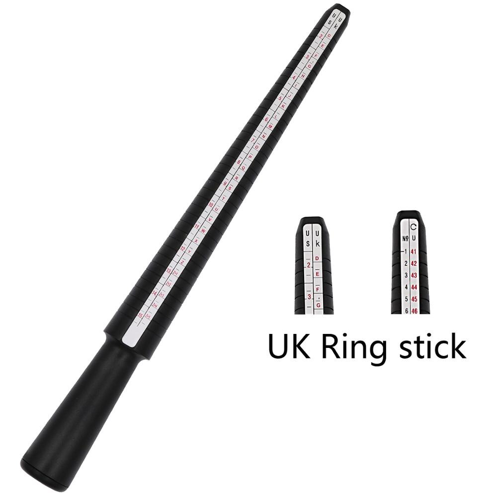 Ringgrößenmesser aus kunststoff, ,4- stufiger messstab, eu/us/japan/hk-größenmesser, schmuckwerkzeug, ringmesser: Vereinigtes königreich