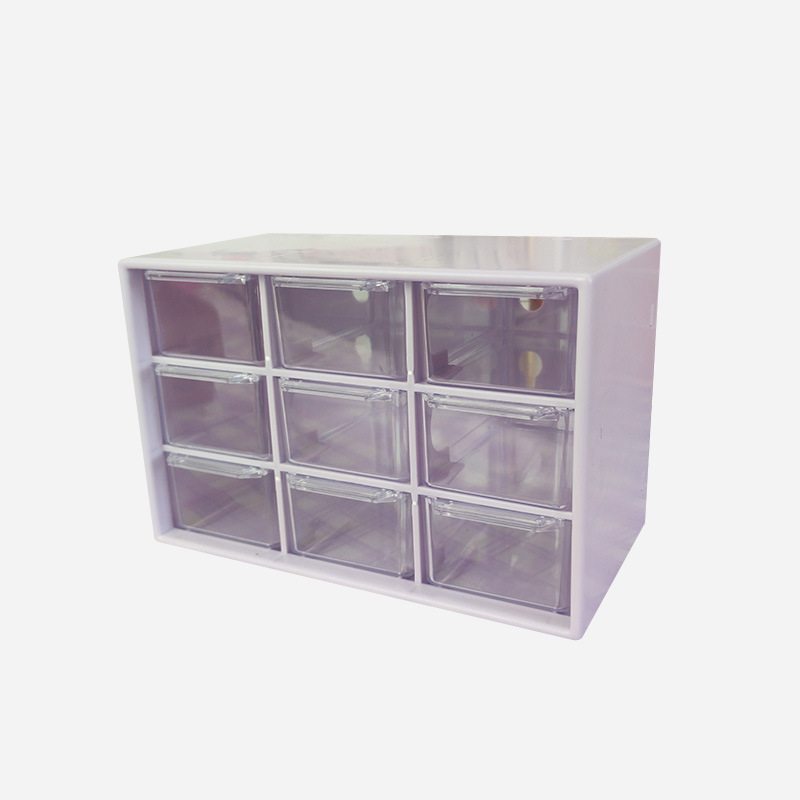 Bureau-organizer, compacte, draagbare opbergdoos met meerdere vakken, stofbestendige bureau-lade-organizer voor studiekamer of slaapkamer: Blauw