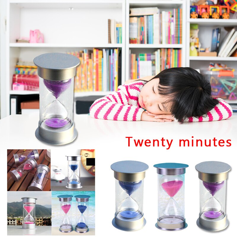 20 Minutes Hourglass Timer Cooking Sand Clock Timer Decor Purple/Pink/Blue