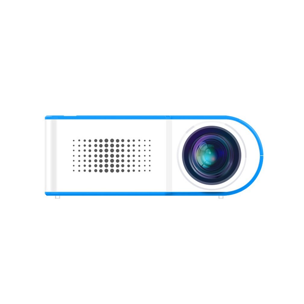 EU Plug LED Mini Draagbare Projector 1080 P HD Projectie Yg210 Huishoudelijke Micro Mini Projector Voor Lesiure Blauw