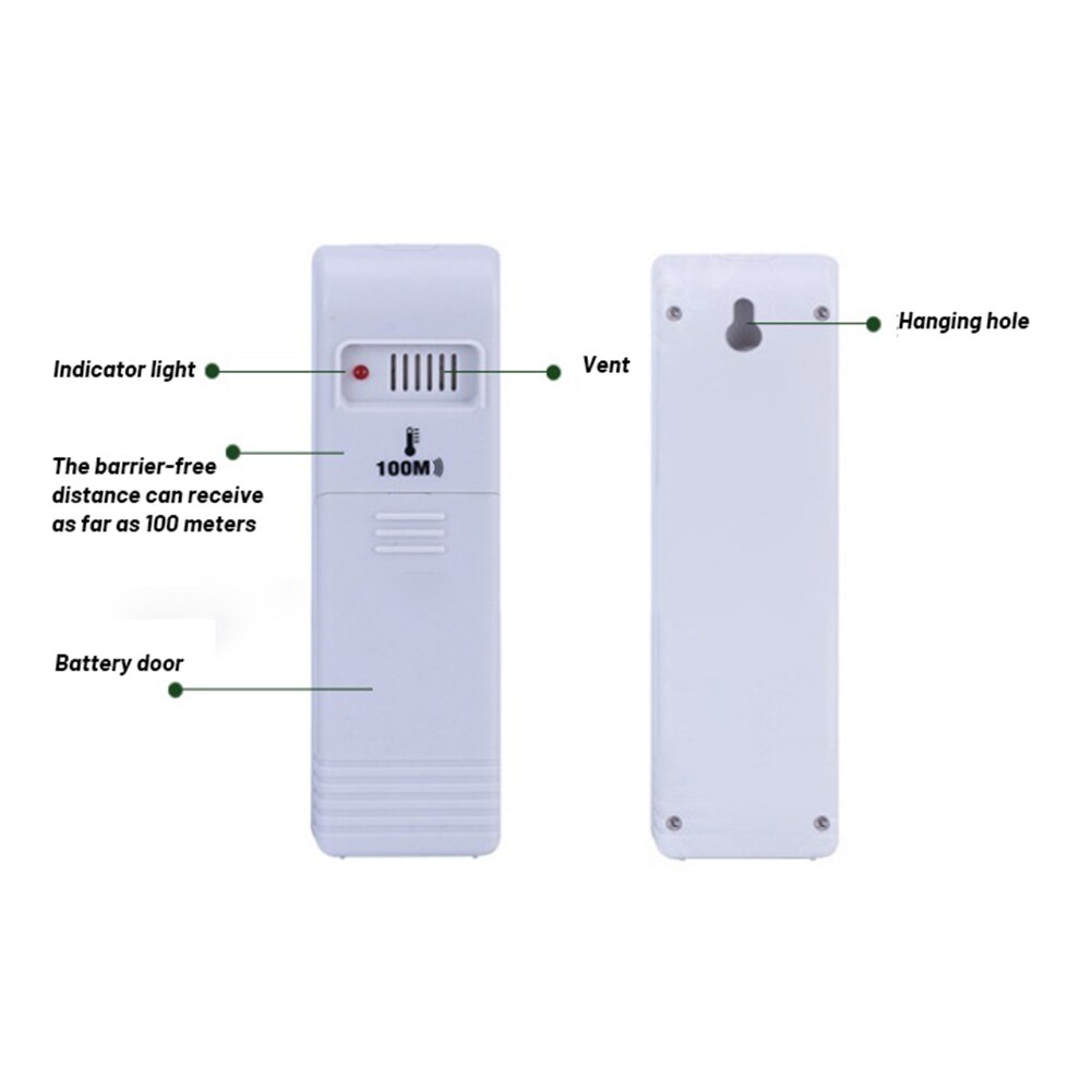 Wireless Freezer Fridge LCD Digital Thermometer Alarm Weather Station + 1 Sensor Host Units For Indoor Temperature