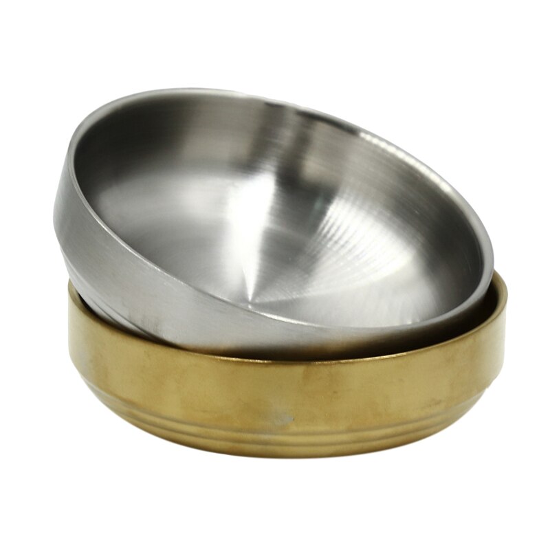 Kitchen Rice Container Picnic Use Tableware Plates Stainless Steel Seasoning Dish Plate Multipurpose Snack Saucers Round Sauce