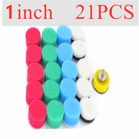 Mini rotary polisher Car Detailing Polishing Tool Kit set Flexible Car Shaft For detailing polish M14 thread polishing pad: 21PCS