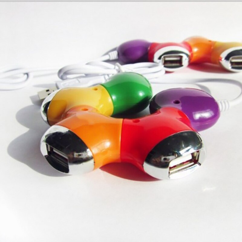 Portable 4 Port USB 2.0 Mini Colorful Flower Split... – Grandado