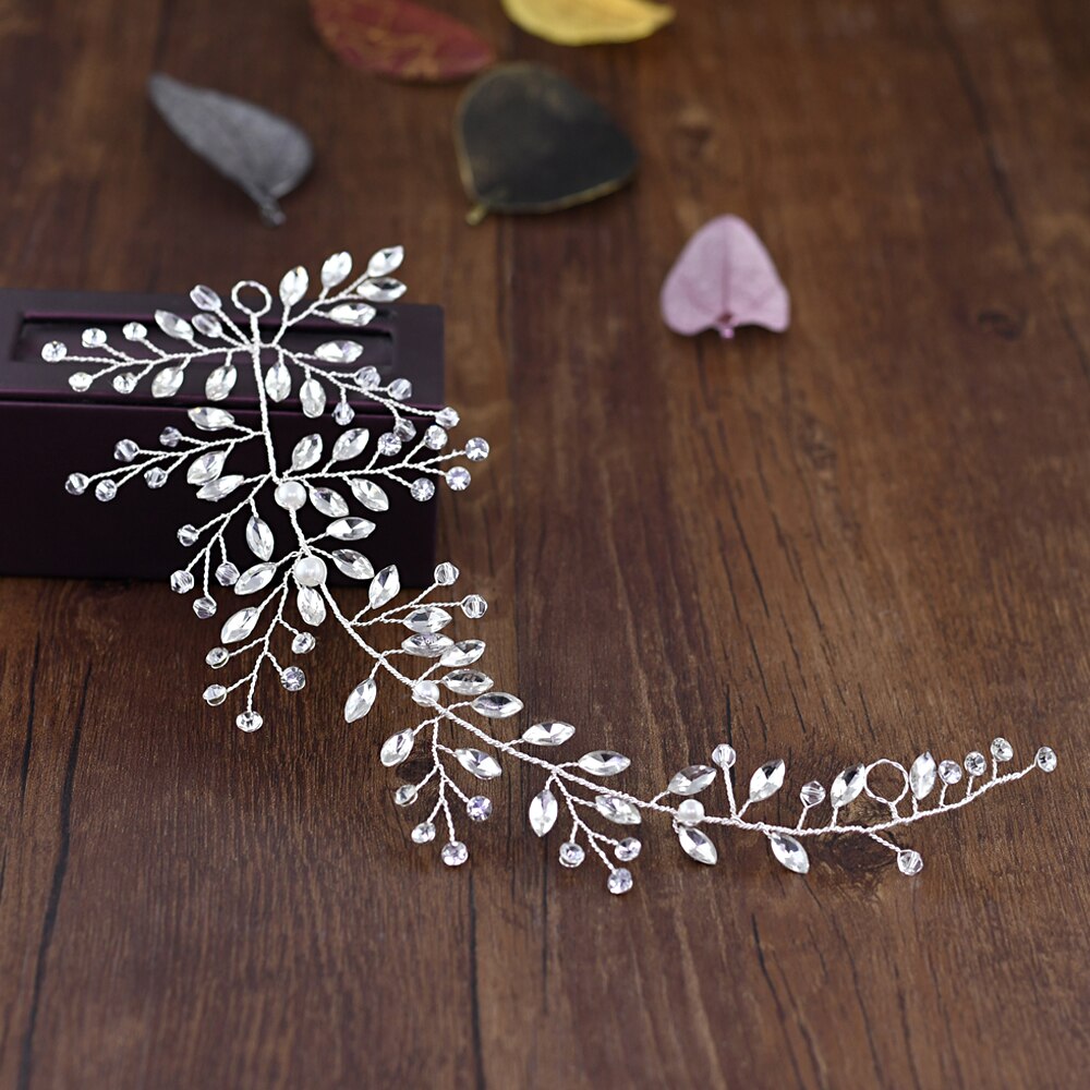 Wedding Bridal Hair Accessories Crystal Flowers Imitation Pearl Hair Comb Pin for Women Girl SCHP21S